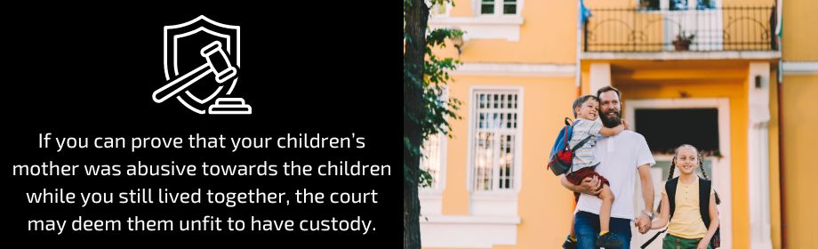 children’s mother was abusive