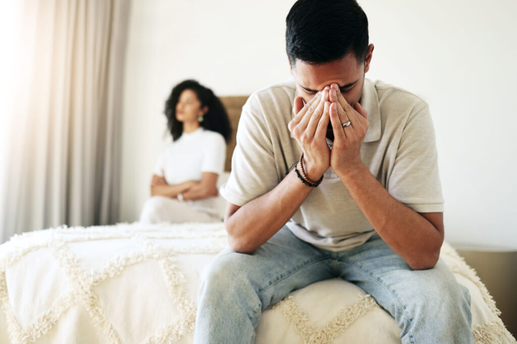 crying-sad-and-couple-in-a-conflict-in-the-bedroo